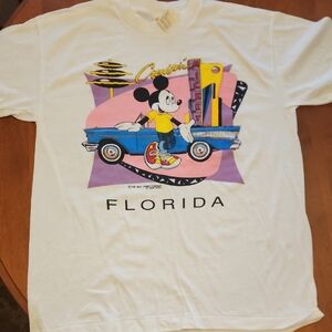 VINTAGE Disney Mickey Mouse Florida Tee - White and Purple